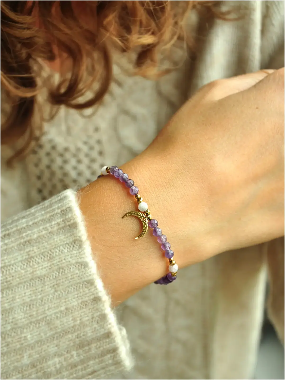 Bransoletka na walentynki z kunzytem