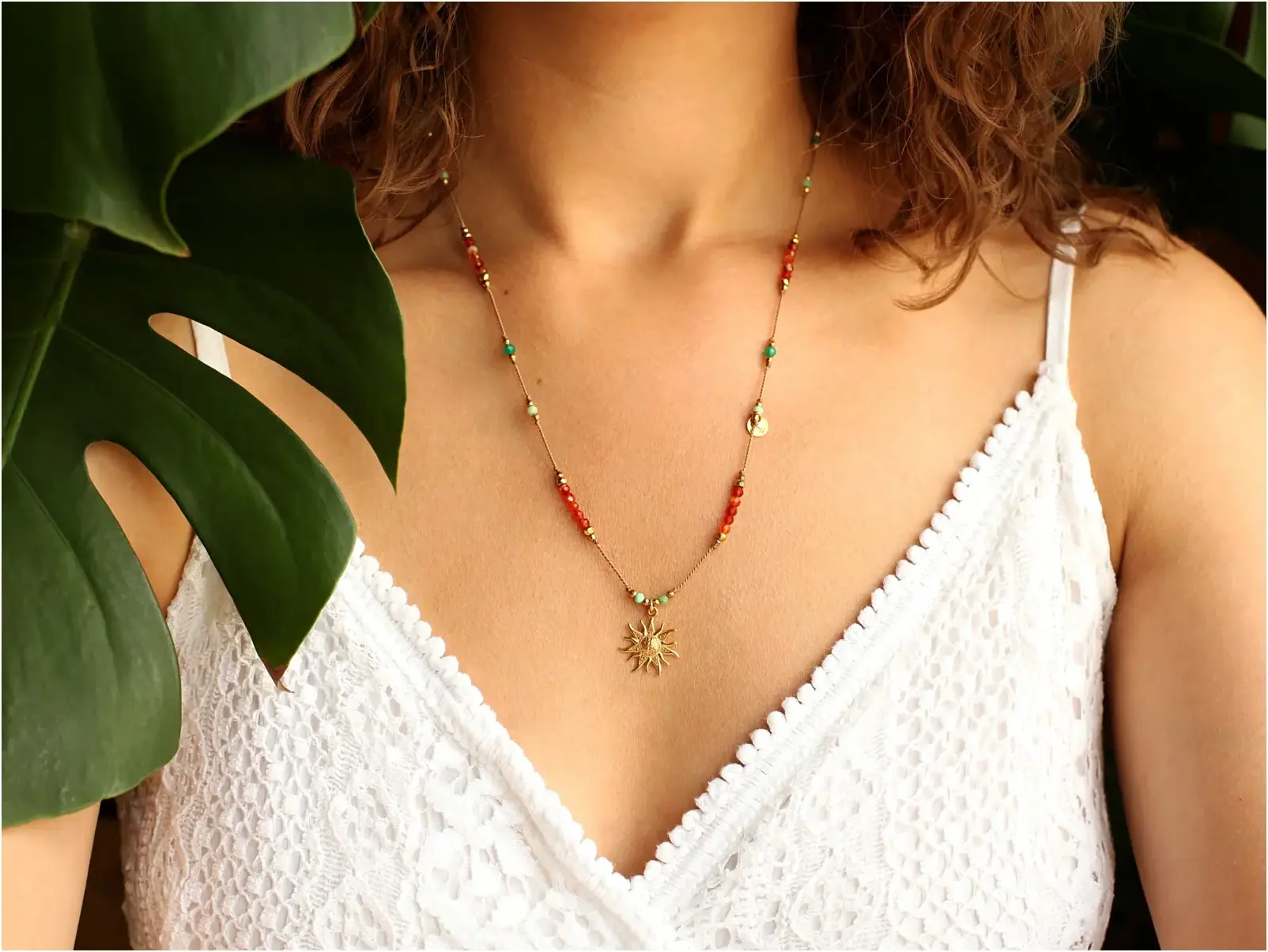 Naszyjnik z karneolu walentynki