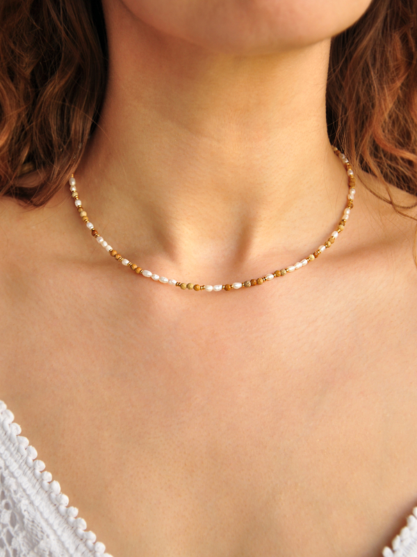 Kolekcja CEJLON - perły, jaspis i letnie zawieszki